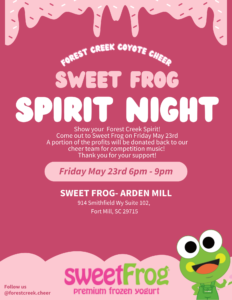 Sweet Frog Spirit Night