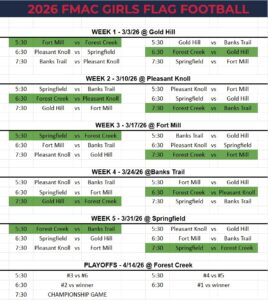 updated flag schedule
