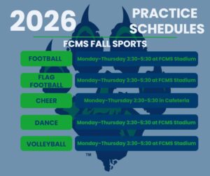 2026 Fall Sports Practice Schedule