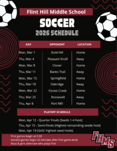 Flint Hill Soccer Schedule