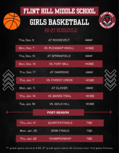 Flint Hill Girls Basketball Schedule