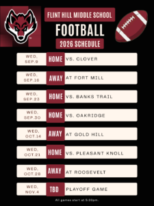 Flint Hill Football Schedue