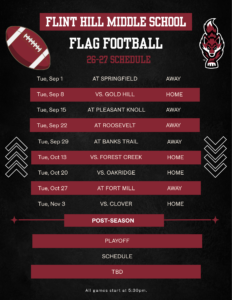 Flint Hill Girls Flag Football Schedule