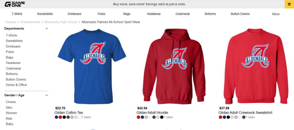 Game One Spirit Wear