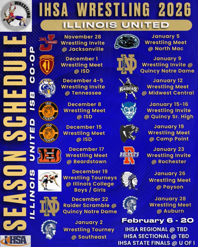 IHSA Wrestling Co-op Schedule
