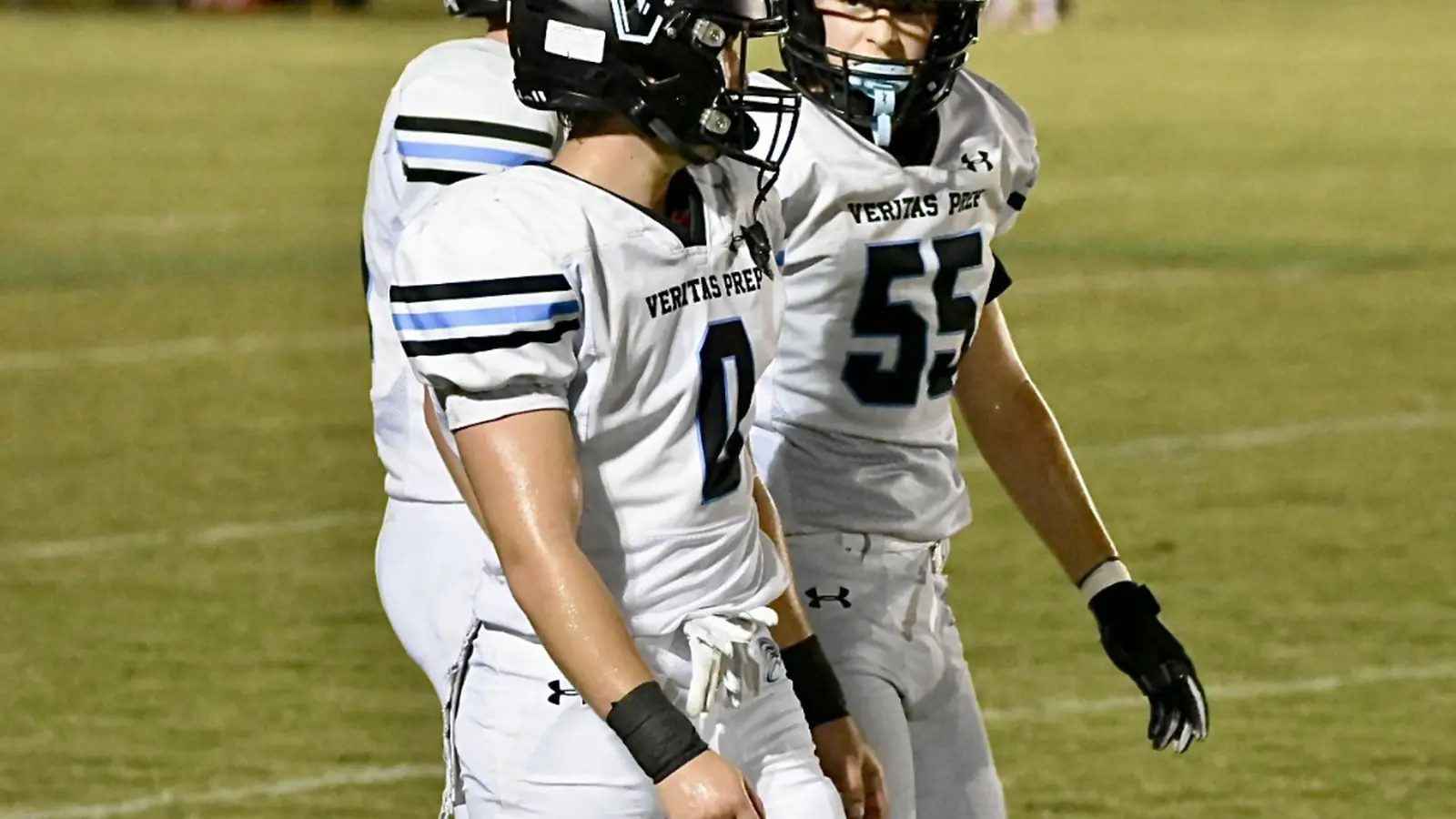 Veritas Prep football student-athletes during a game