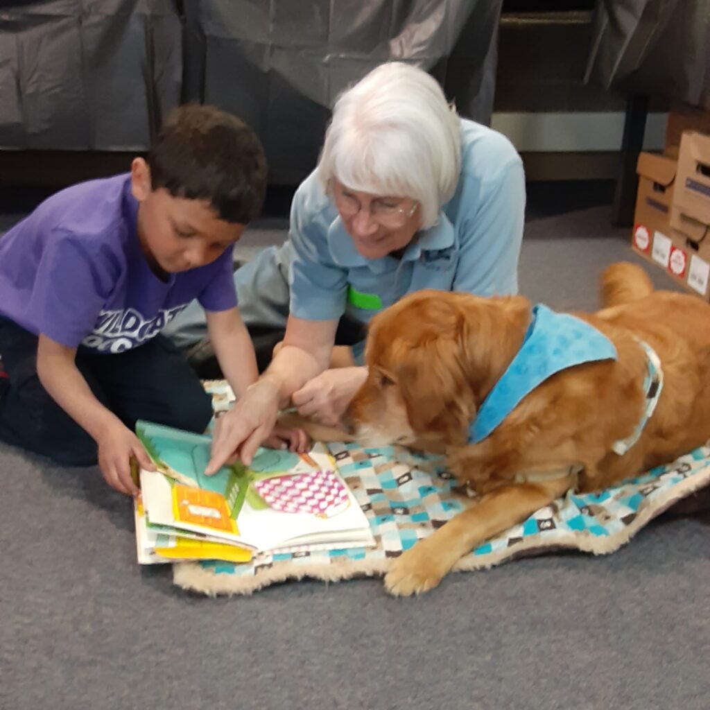 BARK DOGS read with Laporte Students at the Laporte School Library