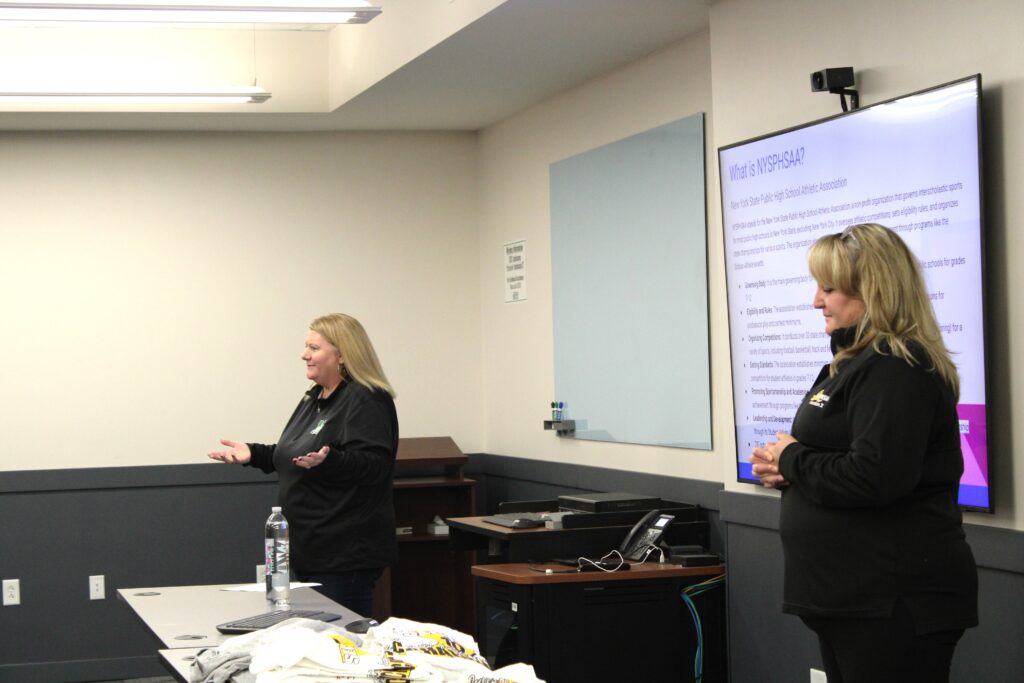 Female adults presenting to a group