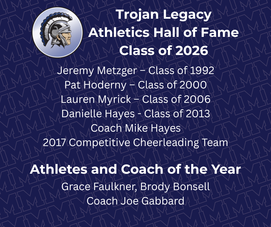 Graphic listing McDowell 2026 Hall of Fame Class