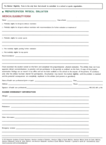 WIAA Physical Form English