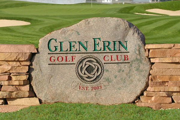 Rock Sign of Glen Erin Golf Course