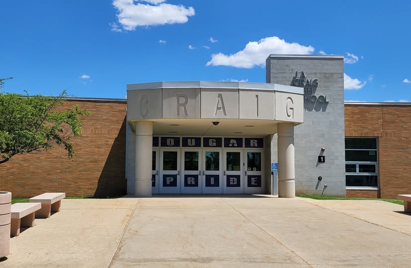 front entrance to Craig High School