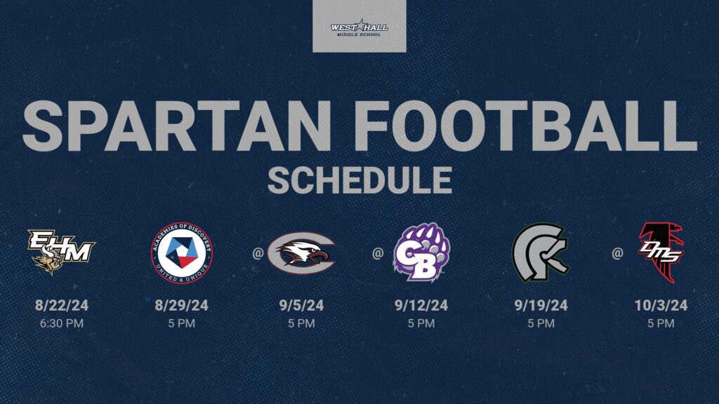 2024/2025 West Hall Middle School Football Schedule