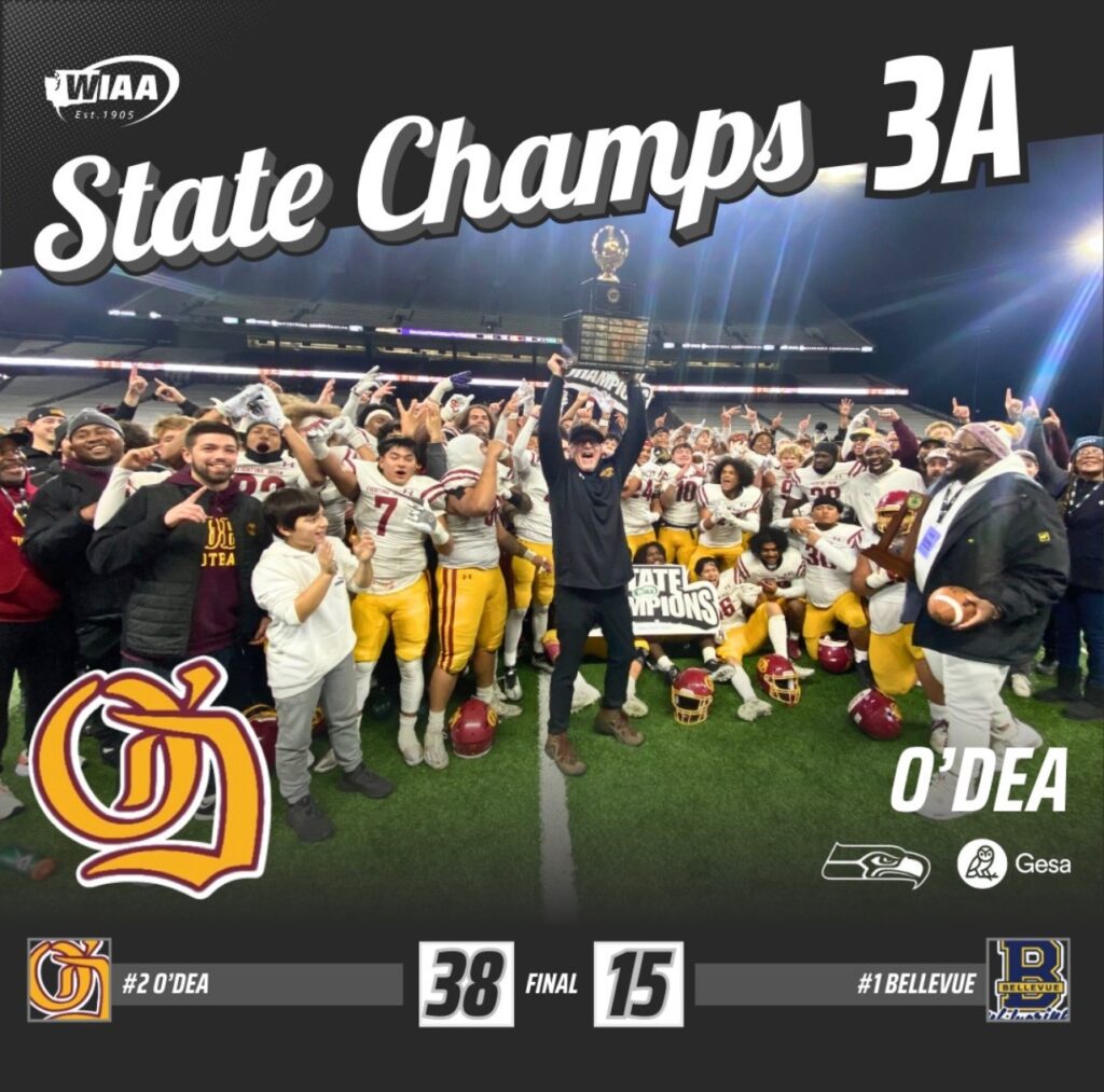 O'Dea 3A State Football Champions