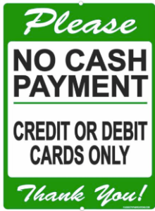 Please no cash payments, credit or debit only Thank you!