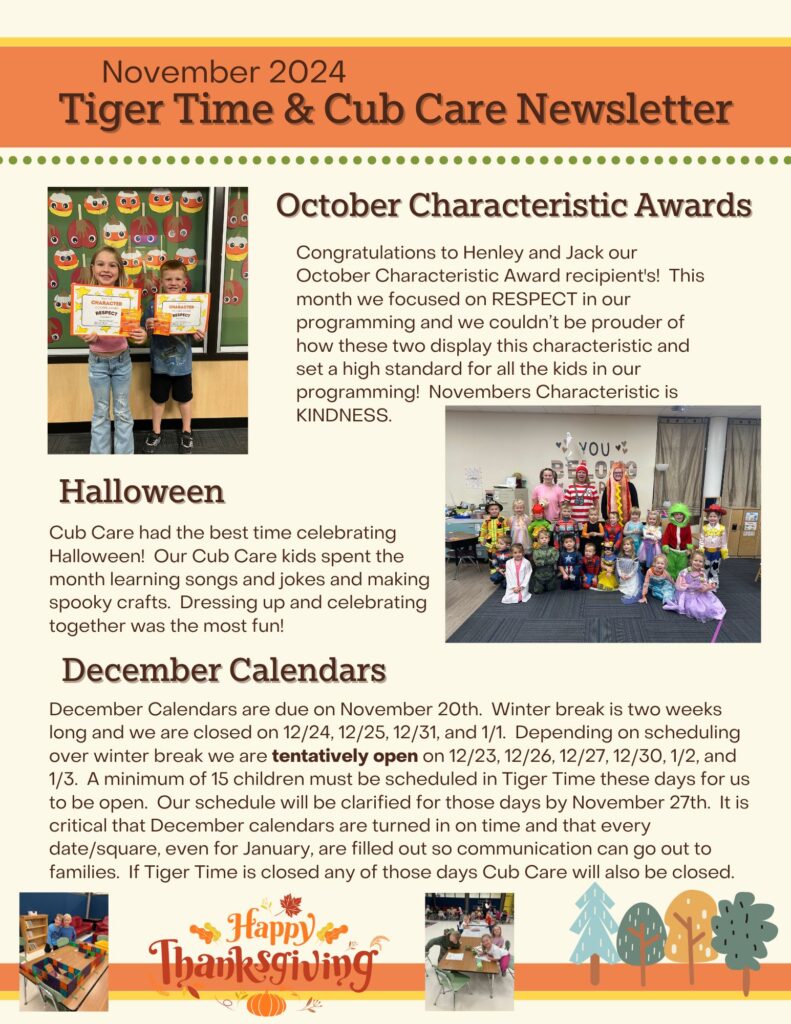 November Newsletter pg.1