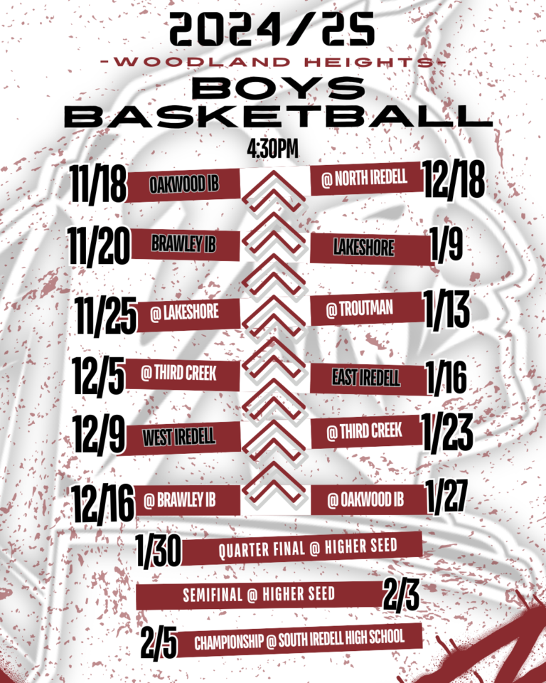 Woodland Heights Boys Basketball Schedule