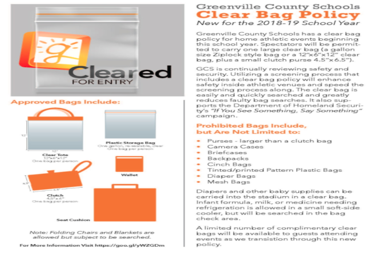 Greenville County Schools Clear Bag Policy