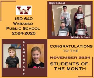 Students of the month for November 2024