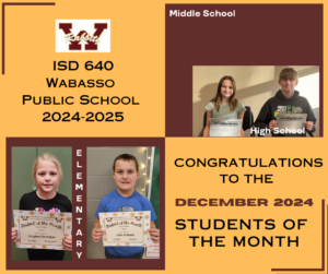 _Students of the month for December 2024