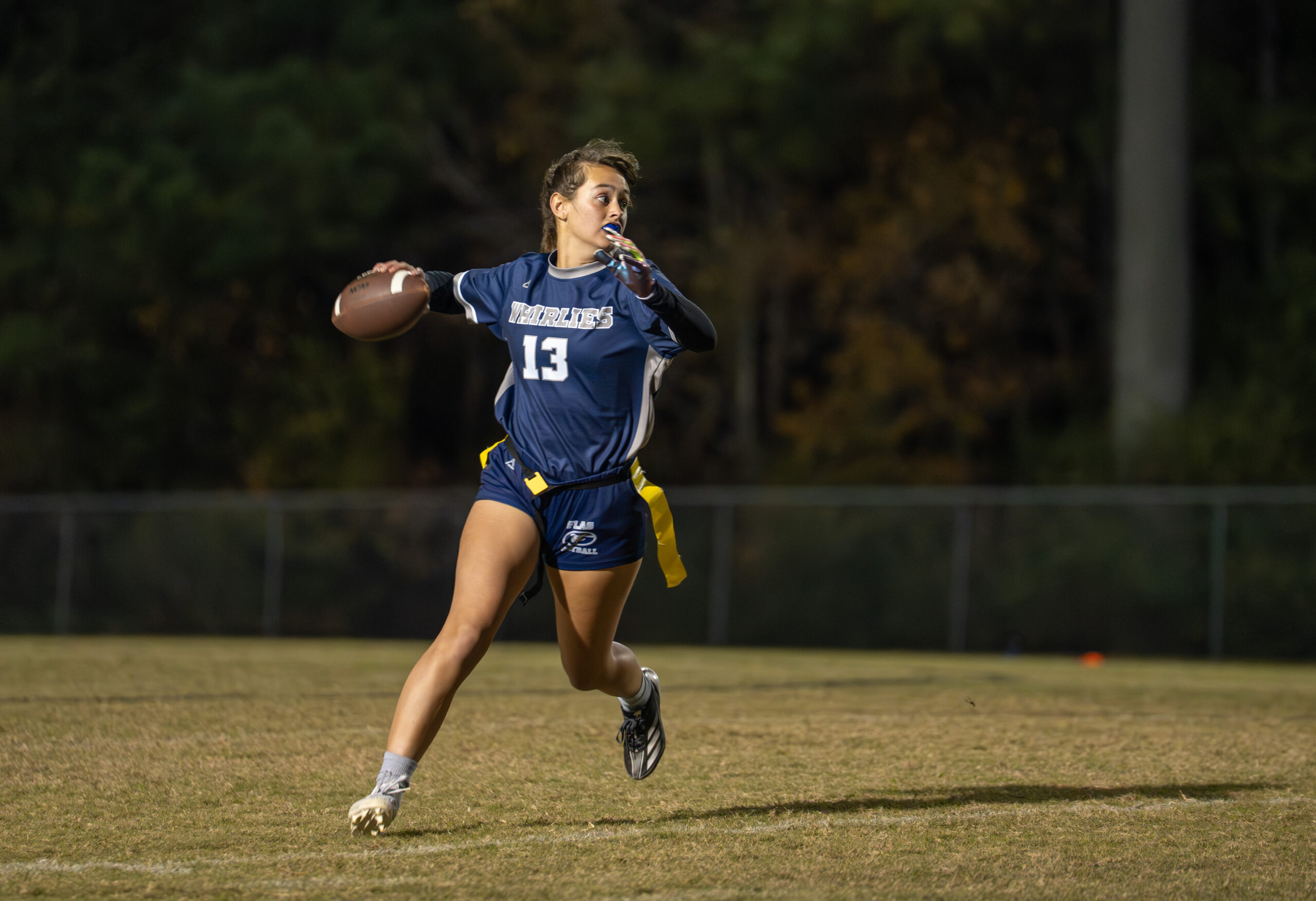 Grimsley defeated Enloe 28-6 in the first round of the flag football state playoffs on Wednesday, Nov. 12, 2025 (Photo: Nick Stevens/National Amateur Sports)