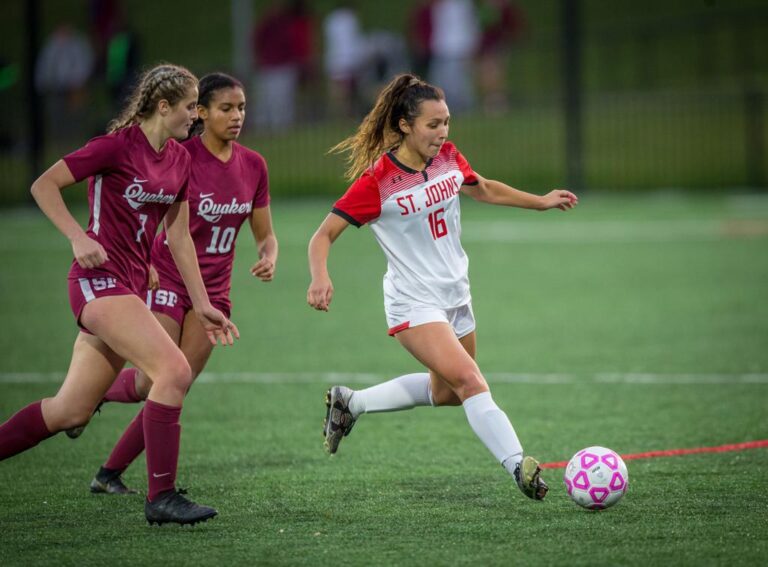 November 10, 2019: Photos from Sidwell Friends vs. St. John's - DCSAA Girls Soccer Championship 2019 at Catholic University of America in Washington, D.C.. Cory Royster / Cory F. Royster Photography