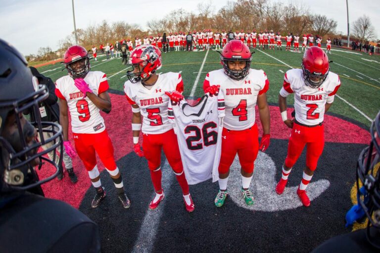 December 8, 2019: Photos from Dunbar vs. Friendship Collegiate - DCSAA AA Football Championship at Catholic University in Washington, D.C.. Cory Royster / Cory F. Royster Photography