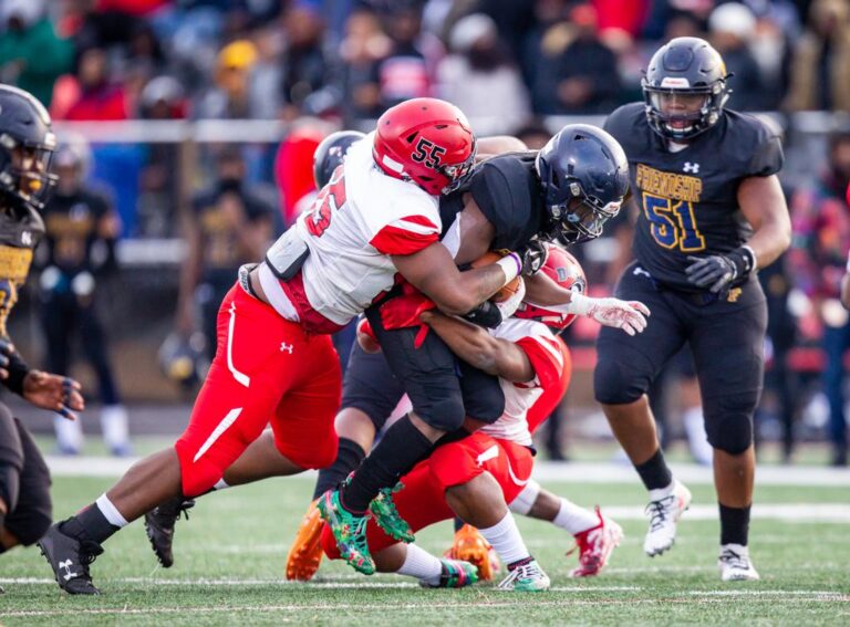 December 8, 2019: Photos from Dunbar vs. Friendship Collegiate - DCSAA AA Football Championship at Catholic University in Washington, D.C.. Cory Royster / Cory F. Royster Photography