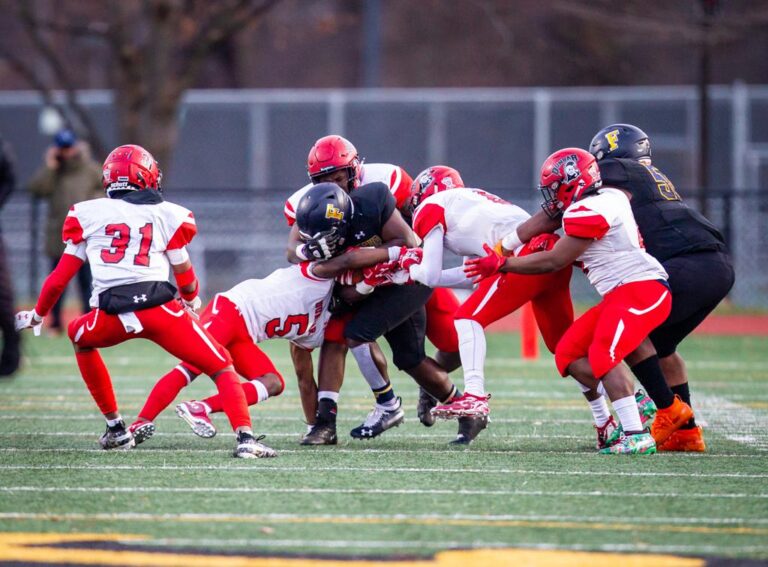 December 8, 2019: Photos from Dunbar vs. Friendship Collegiate - DCSAA AA Football Championship at Catholic University in Washington, D.C.. Cory Royster / Cory F. Royster Photography