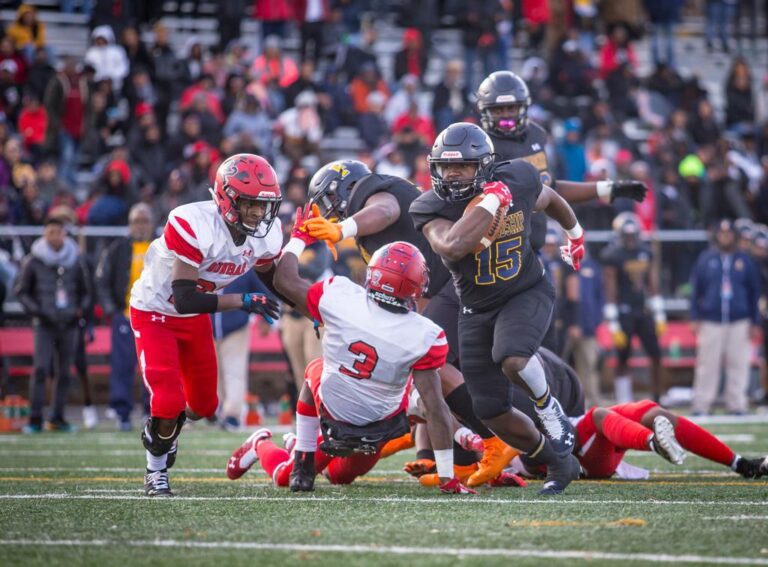 December 8, 2019: Photos from Dunbar vs. Friendship Collegiate - DCSAA AA Football Championship at Catholic University in Washington, D.C.. Cory Royster / Cory F. Royster Photography