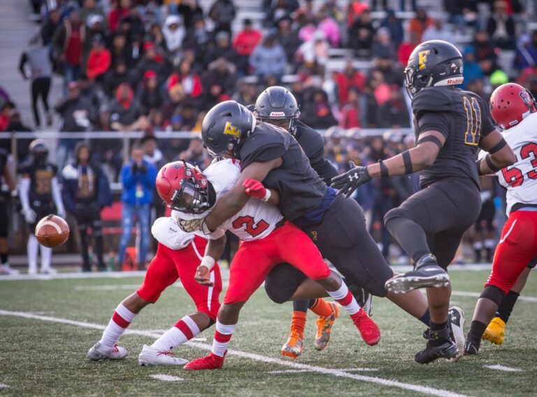 December 8, 2019: Photos from Dunbar vs. Friendship Collegiate - DCSAA AA Football Championship at Catholic University in Washington, D.C.. Cory Royster / Cory F. Royster Photography