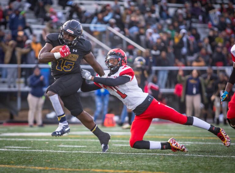 December 8, 2019: Photos from Dunbar vs. Friendship Collegiate - DCSAA AA Football Championship at Catholic University in Washington, D.C.. Cory Royster / Cory F. Royster Photography