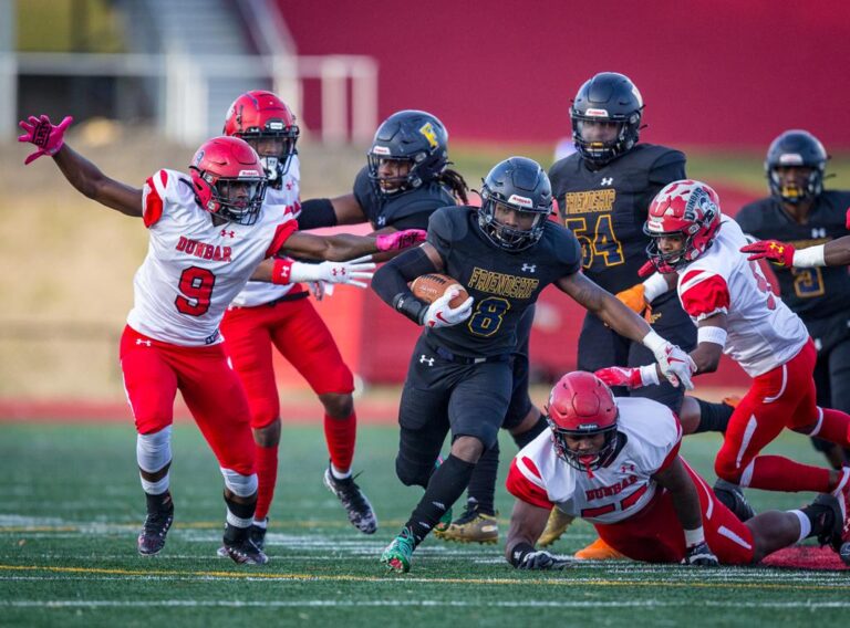 December 8, 2019: Photos from Dunbar vs. Friendship Collegiate - DCSAA AA Football Championship at Catholic University in Washington, D.C.. Cory Royster / Cory F. Royster Photography