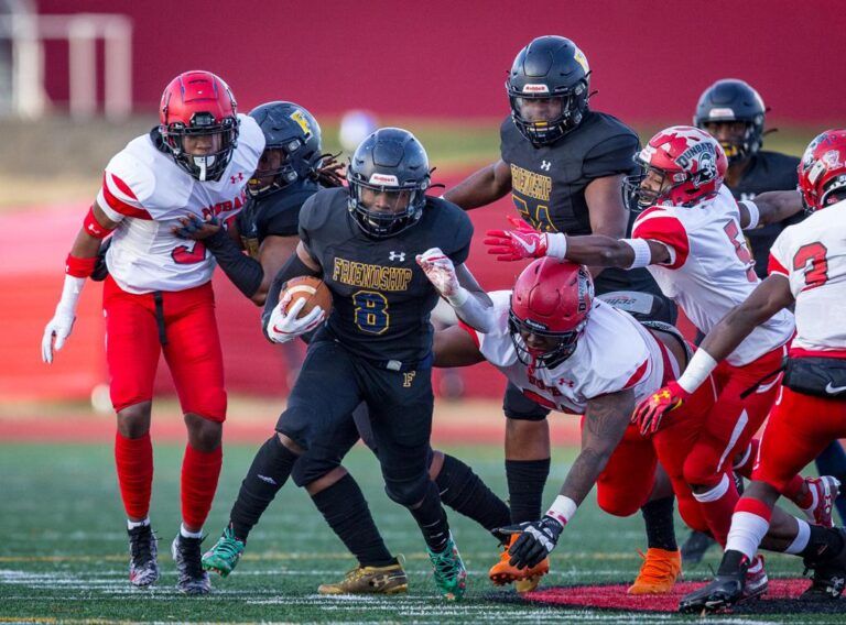 December 8, 2019: Photos from Dunbar vs. Friendship Collegiate - DCSAA AA Football Championship at Catholic University in Washington, D.C.. Cory Royster / Cory F. Royster Photography