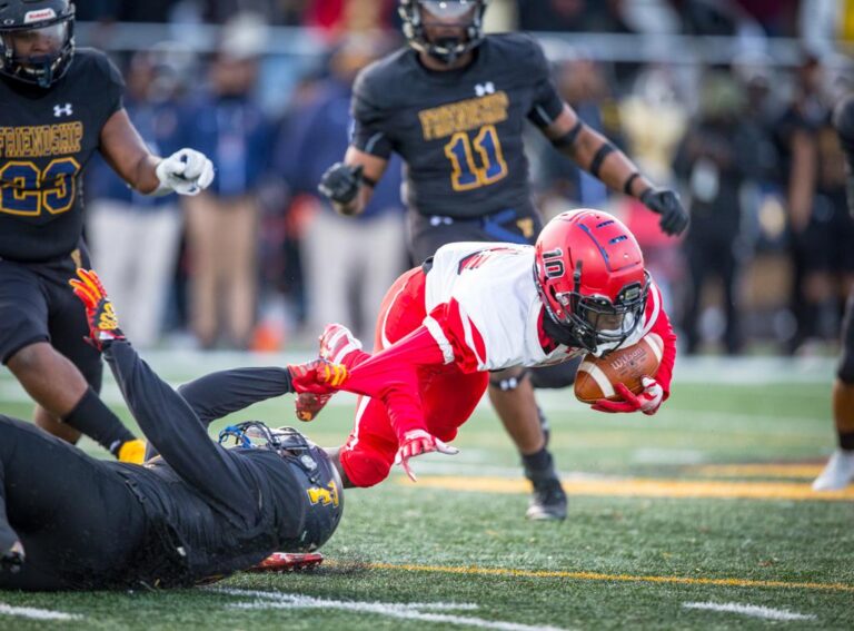 December 8, 2019: Photos from Dunbar vs. Friendship Collegiate - DCSAA AA Football Championship at Catholic University in Washington, D.C.. Cory Royster / Cory F. Royster Photography