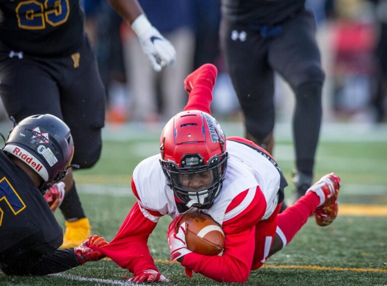 December 8, 2019: Photos from Dunbar vs. Friendship Collegiate - DCSAA AA Football Championship at Catholic University in Washington, D.C.. Cory Royster / Cory F. Royster Photography