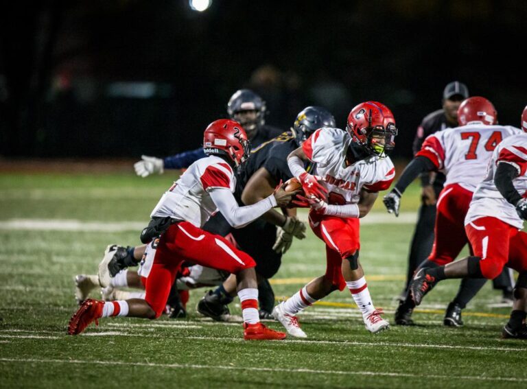 December 8, 2019: Photos from Dunbar vs. Friendship Collegiate - DCSAA AA Football Championship at Catholic University in Washington, D.C.. Cory Royster / Cory F. Royster Photography