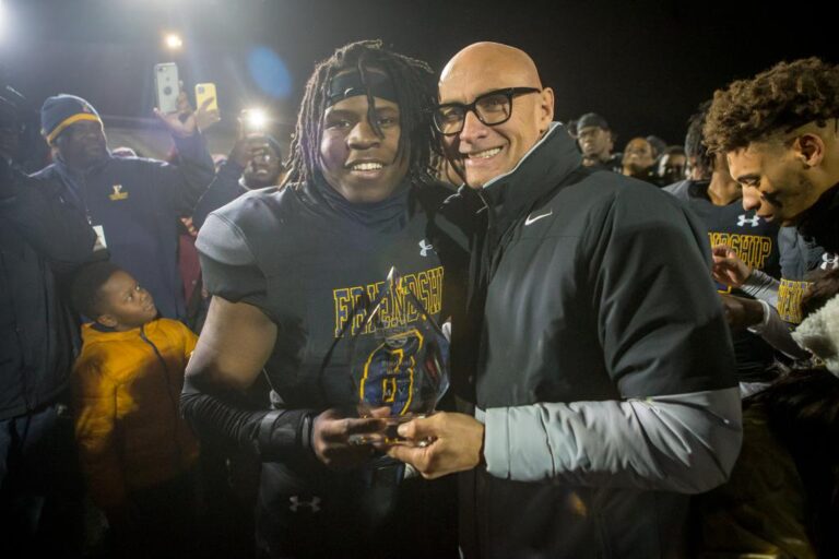 December 8, 2019: Photos from Dunbar vs. Friendship Collegiate - DCSAA AA Football Championship at Catholic University in Washington, D.C.. Cory Royster / Cory F. Royster Photography