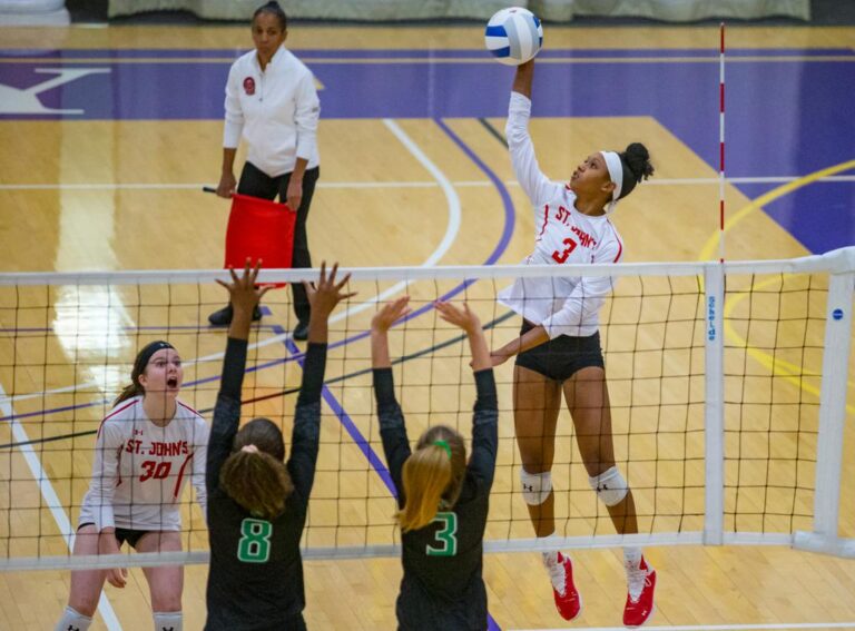 November 8, 2019: Photos from Wilson vs. St. John's - DCSAA Volleyball Championship 2019 at Trinity University in Washington, D.C.. Cory Royster / Cory F. Royster Photography