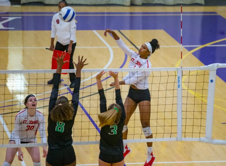 November 8, 2019: Photos from Wilson vs. St. John's - DCSAA Volleyball Championship 2019 at Trinity University in Washington, D.C.. Cory Royster / Cory F. Royster Photography