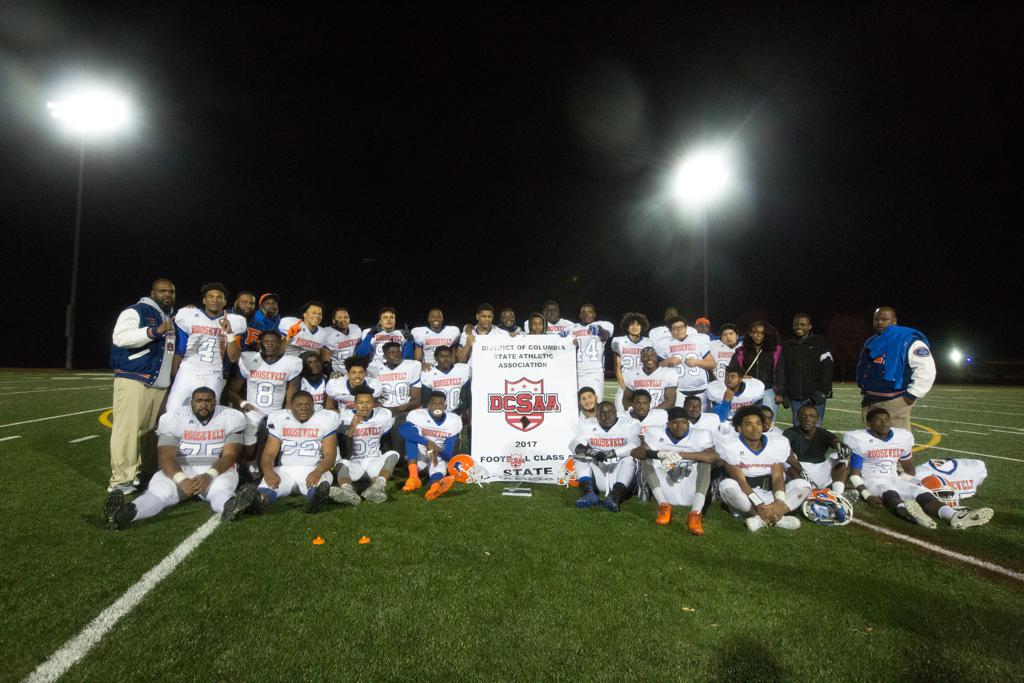 November 25, 2017: Action From Theodore Roosevelt vs. National Collegiate Prep - DCSAA Football Class A Championship at Catholic University in Washington, DC. Cory Royster / Cory F. Royster Photography