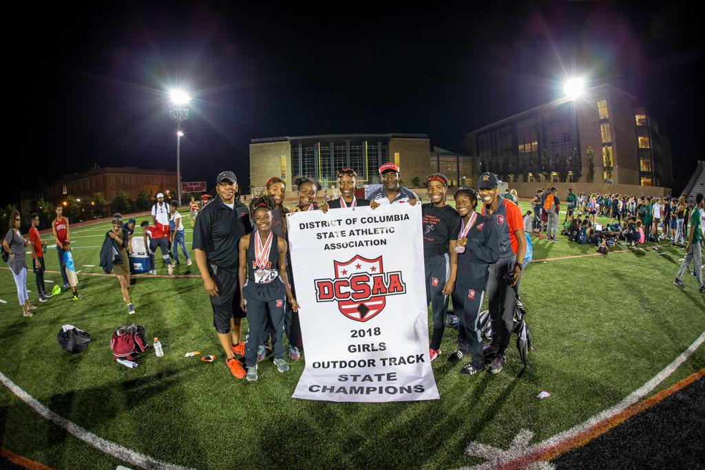 May 24, 2018: Action from  DCSAA Outdoor Track and Field Championships at Dunbar Senior High School in Washington, D.C.. Cory Royster / Cory F. Royster Photography