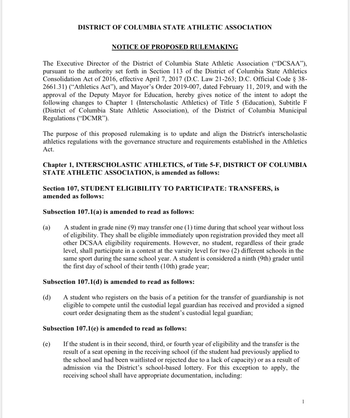 Notice of Proposed Rule Change