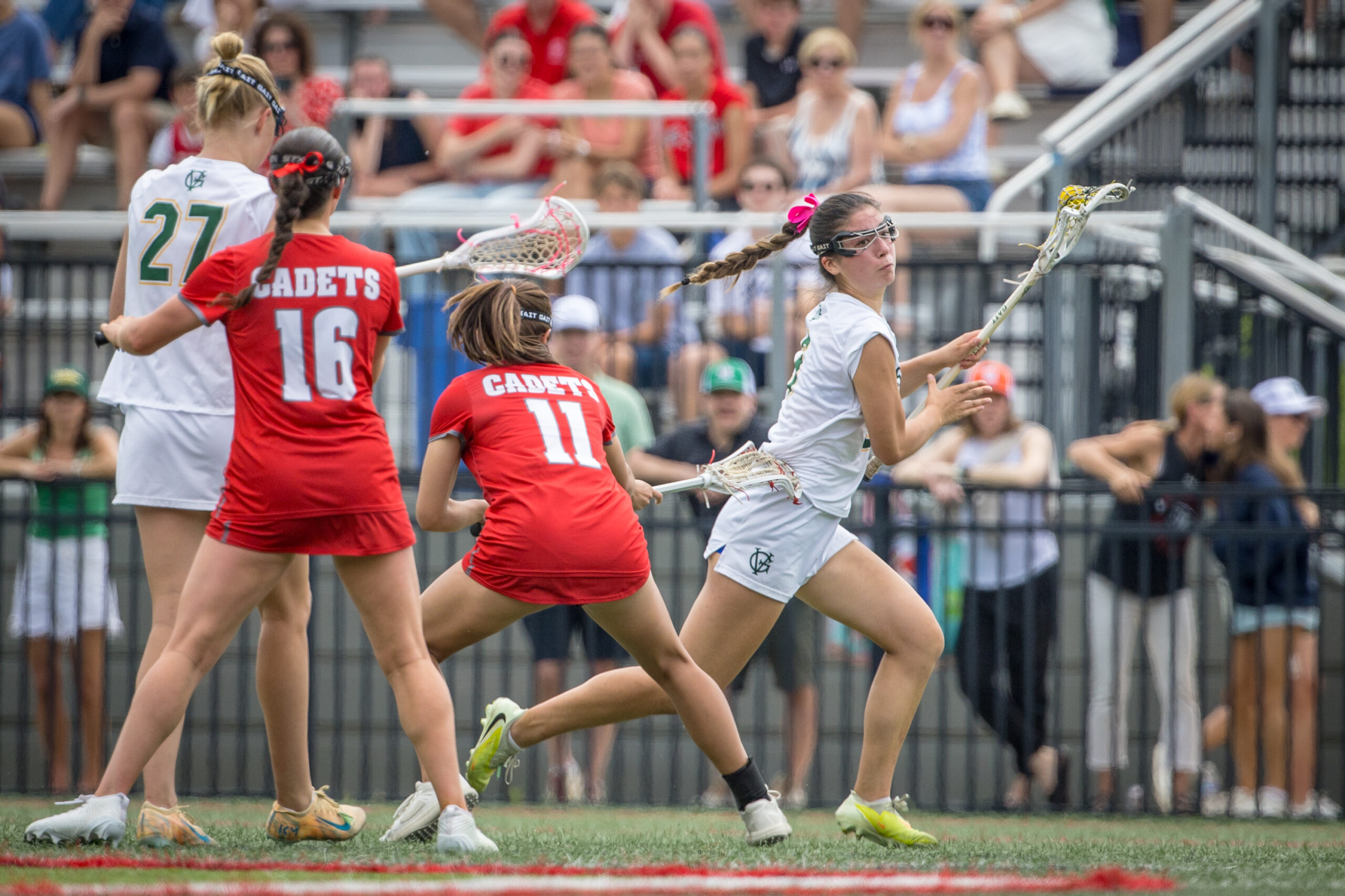 Group of Players Fighting for ball