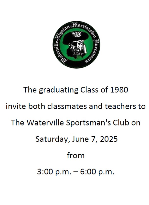 1980 Class reunion Announcement