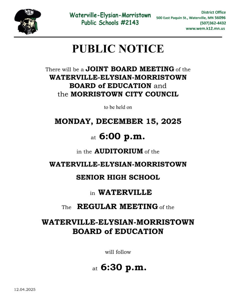 Regular Board Meeting Notice