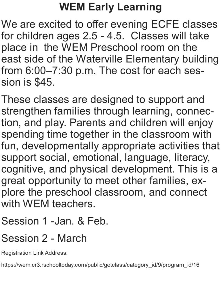 WEM Early Learning Classes