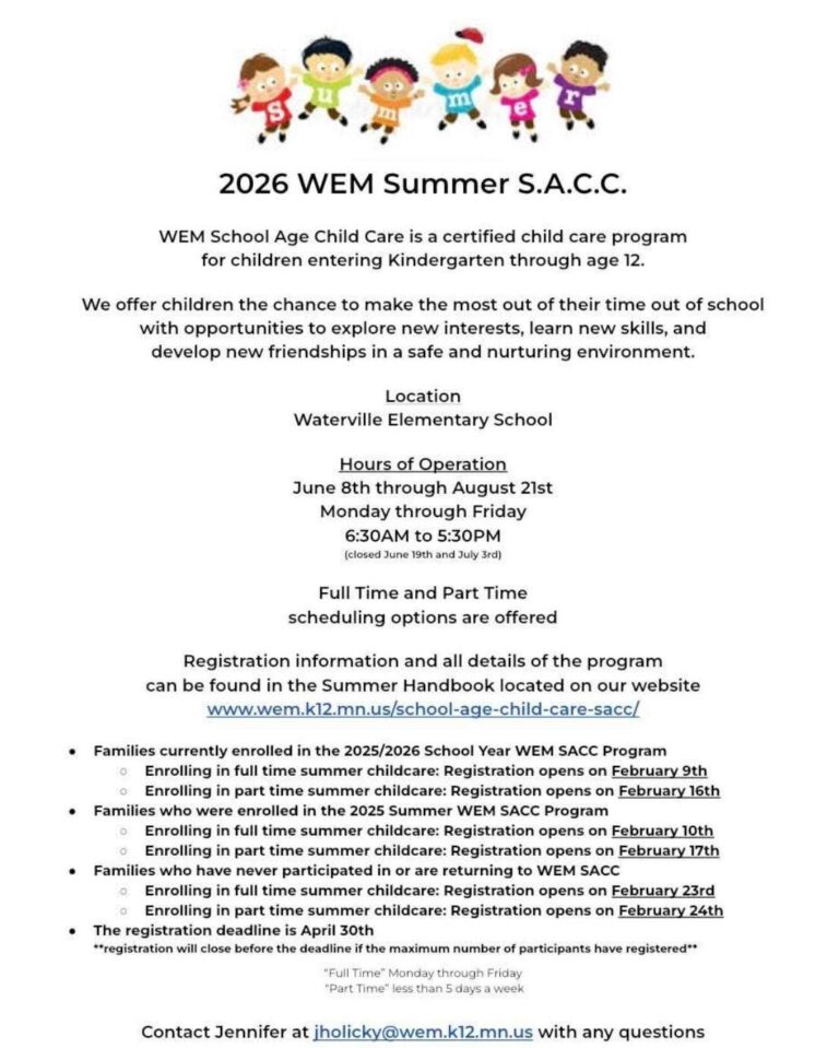 Summer SACC info