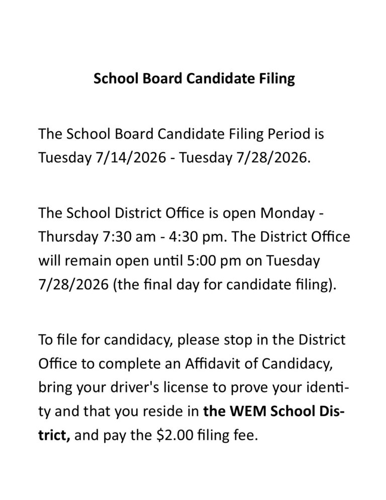 School Board Filing