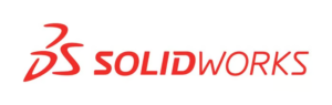 Alt text: "SolidWorks logo featuring a stylized red '3DS' symbol on the left, followed by the word 'SOLIDWORKS' in red uppercase letters."